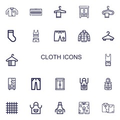 Editable 22 cloth icons for web and mobile