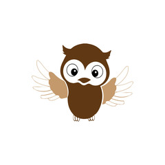 owl bird illustration logo template vector icon