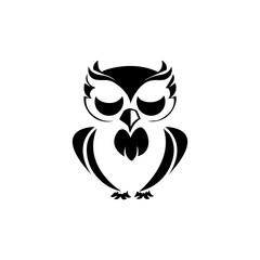 owl bird illustration logo template vector icon