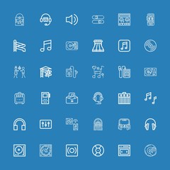 Editable 36 dj icons for web and mobile
