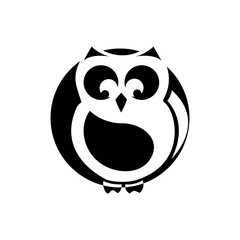 owl bird illustration logo template vector icon