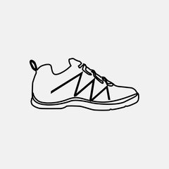 men sneaker shoe fashion wear vector icon