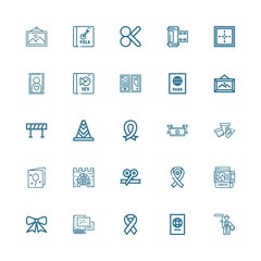 Editable 25 border icons for web and mobile