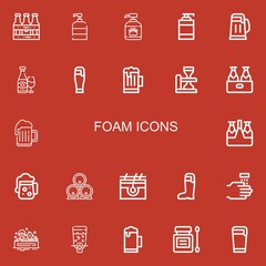 Editable 22 foam icons for web and mobile