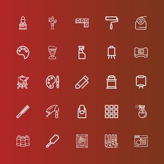 Editable 25 brush icons for web and mobile