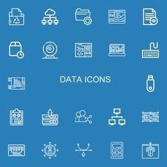 Editable 22 data icons for web and mobile