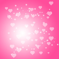  blurry heart shape on pink background , valentine, wedding , love concept