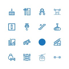 Fototapeta na wymiar Editable 16 lift icons for web and mobile