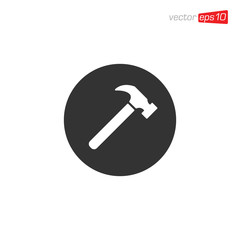 Hammer Icon Design Illustration Vector
