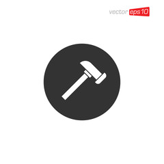 Hammer Icon Design Illustration Vector