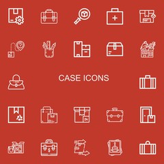 Editable 22 case icons for web and mobile