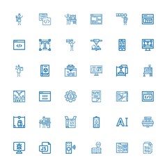Editable 36 program icons for web and mobile