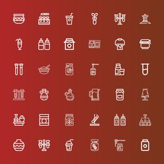 Editable 36 jar icons for web and mobile