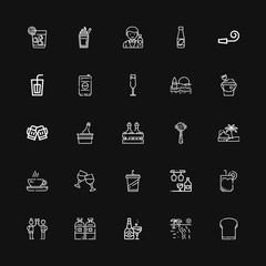 Editable 25 cocktail icons for web and mobile