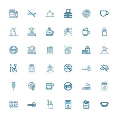Editable 36 smoke icons for web and mobile