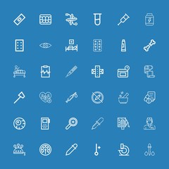 Editable 36 medicine icons for web and mobile