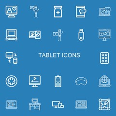 Editable 22 tablet icons for web and mobile