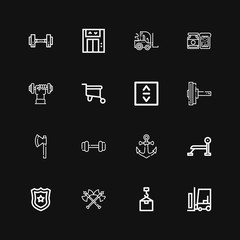 Editable 16 heavy icons for web and mobile