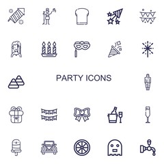 Editable 22 party icons for web and mobile