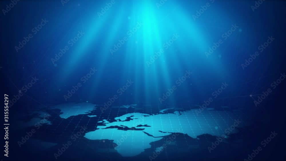 Wall mural world map digital technology concept,business networking background,map digital tech concept.