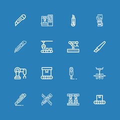 Editable 16 automated icons for web and mobile