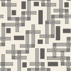seamless abstract monochrome square basketry pattern background