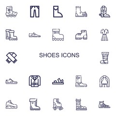 Editable 22 shoes icons for web and mobile