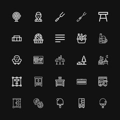 Editable 25 table icons for web and mobile