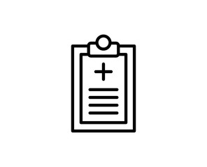 Medical report line icon