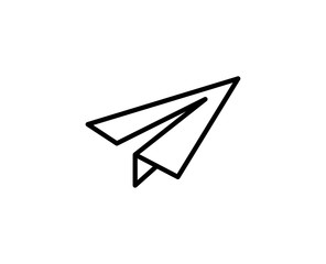 Paper airplane line icon