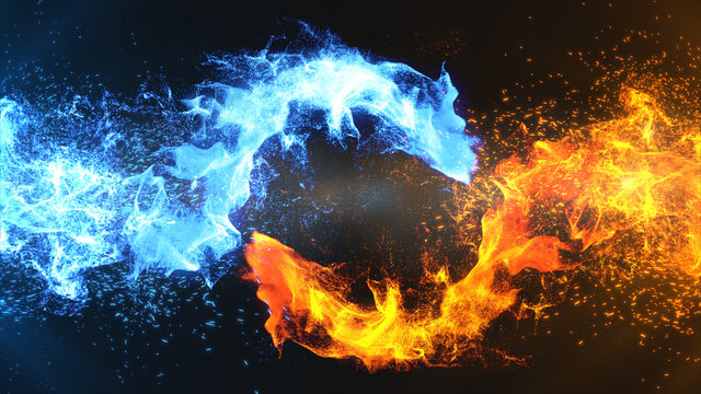 fire and ice background