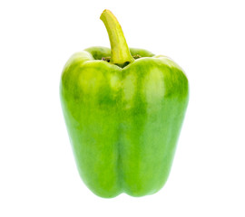 Green peppers isolated on white background.