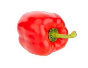 Sweet red pepper  isolated on white background.