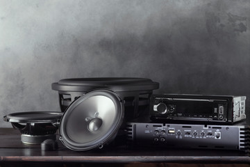 car audio, car speakers, subwoofer and accessories for tuning.
