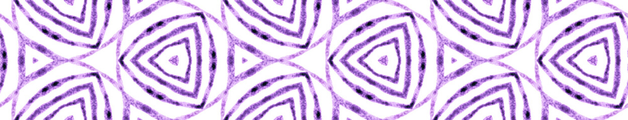 Obraz na płótnie Canvas Purple handdrawn Seamless Border Scroll. Geometric