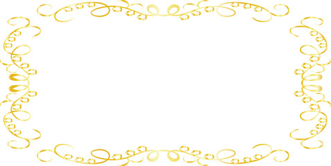 Gold Horizontal rectangular antique pattern frame