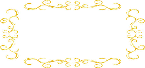 Gold Horizontal rectangular antique pattern frame