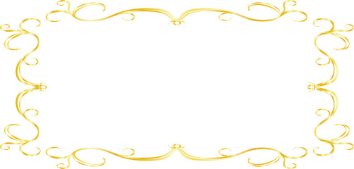 Gold Horizontal rectangular antique pattern frame