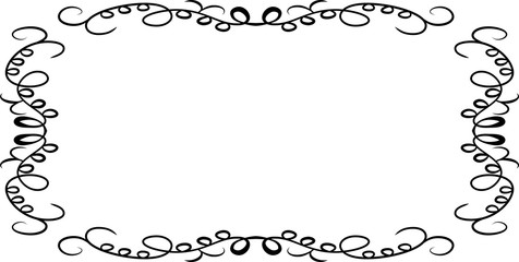 Horizontal rectangular antique pattern frame