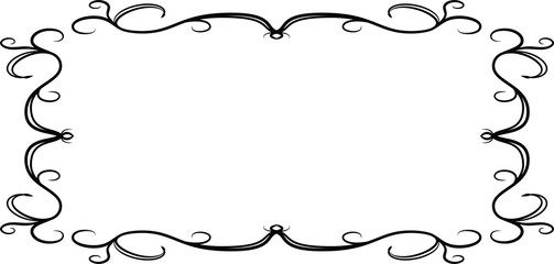 Horizontal rectangular antique pattern frame