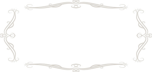 White Horizontal rectangular antique pattern frame