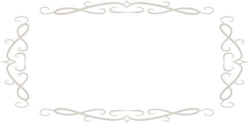 White Horizontal rectangular antique pattern frame