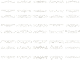 White Top and bottom antique pattern frame set