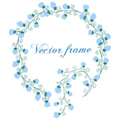 Vector floral frame. From a flower bindweed. Ideal for paper, gift and textile products. Design greeting cards and invitations to the wedding, birthday