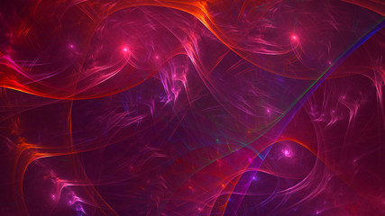 Fractal 3D rendering abstract and shiny background