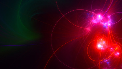 Fractal 3D rendering abstract and shiny background