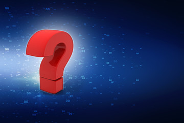 3d rendering question mark 