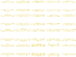 Obraz premium Gold Top and bottom antique pattern frame set