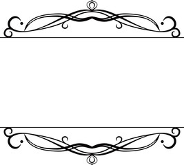Top and bottom antique pattern frame