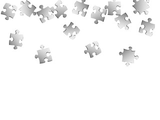 Business teaser jigsaw puzzle metallic silver 